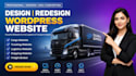 design logistics website, freight, courier, trucking, shipping, cargo website