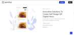 create restaurant qr menu website saas website