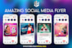do modern facebook,insta ads,post and cover design