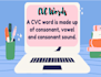 create slides about english reading development and activity sheets