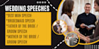 write wedding speech, motivational, monumental speech