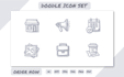 design doodle icon set for app and website