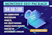 do monthly SEO package for google 1st page ranking