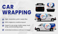 design car wrap, van wrap, food truck wrap, vehicle graphics with 24hr delivery