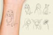draw minimalist one line tattoo or anything