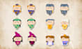 design vector art characters and icons