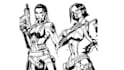 draw black and white characters form valorant