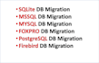 do database migration for mssql, mysql, sqlite ect anything