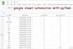 write a python script to automate your google sheet or excel data