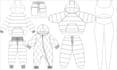 draw technical flat sketch and tech pack for cloth manufacturing or presentation