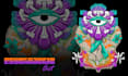 do surreal psychedelic retro vintage illustration