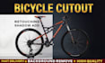 do bicycle image cutout and background removal using clipping path