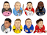 draw avatar cartoon caricature football or sport player