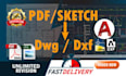 do autocad drafting and convert jpg PDF to autocad dwg