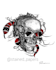 design dark abstract tattoos in scribble art style