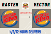 do vector tracing, vectorise or convert logo to vector