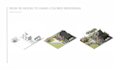 create a hand drawn  landscape architectural sketch illustration