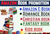 do organic amazon kindle book promotion