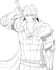 draw a line art in anime style
