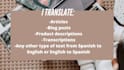 translate articles from spanish to english