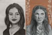 draw custom pencil portrait combining pictures together