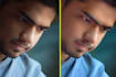 fix background or face shadow remove and skin retouch