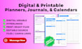 design customize calendar, planners, journals, ebooks, and stationery