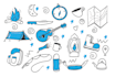 design unique hand drawn icons and illustrations in my style