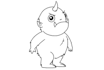 draw a cute chibi lineart