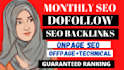 do monthly off page SEO service, high authority white hat dofollow backlinks