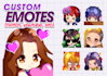 create custom twitch emotes chibi style