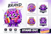 draw cute cartoon mascot design and animal logo