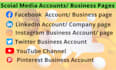 create social media accounts, all pages setup and optimize