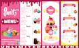 design menu board, menu list, menu card, food or price list