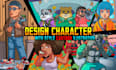 draw character design with cartoon style art