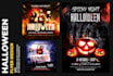 do horror freaky halloween flyer design