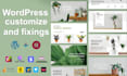 edit or update your wordpress website and do customization