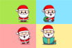 draw simple cute 2d vector cartoon in multiple emotions