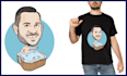 custom caricature t shirt design