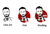 draw you in kfc style caricature pop arts