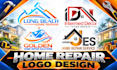 make unique roofing, home repair, remodeling, handyman logo