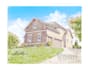 make a sketch and watercolor portraits of houses and places