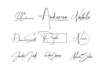 design handwritten, signature, scripted, cursive logo