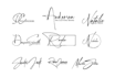 design handwritten, signature, scripted, cursive logo