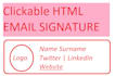 create clickable or HTML email signature