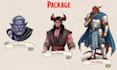 draw dnd character art, fantasy character illustration and concept art