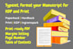 typeset, format your manuscript for ingramspark and lulu
