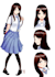 draw anime girl character for you