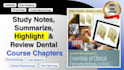 create dental subjects presentation review summary and study notes