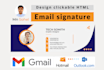 design clickable email signature with HTML